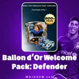 آفر Ballon d’Or Welcome Pack: Defender اف سی موبایل