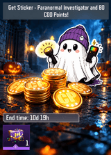 لیمیتد تایم آفر(80CP + Sticker Paranormal Investigator) کالاف دیوتی موبایل