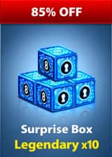 آفر 10Surprise Box Legendary  ایت بال پول