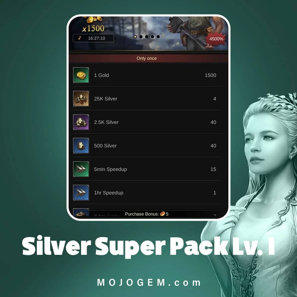 آفر Silver Super Pack Lv. 1 کلش اف امپایرز