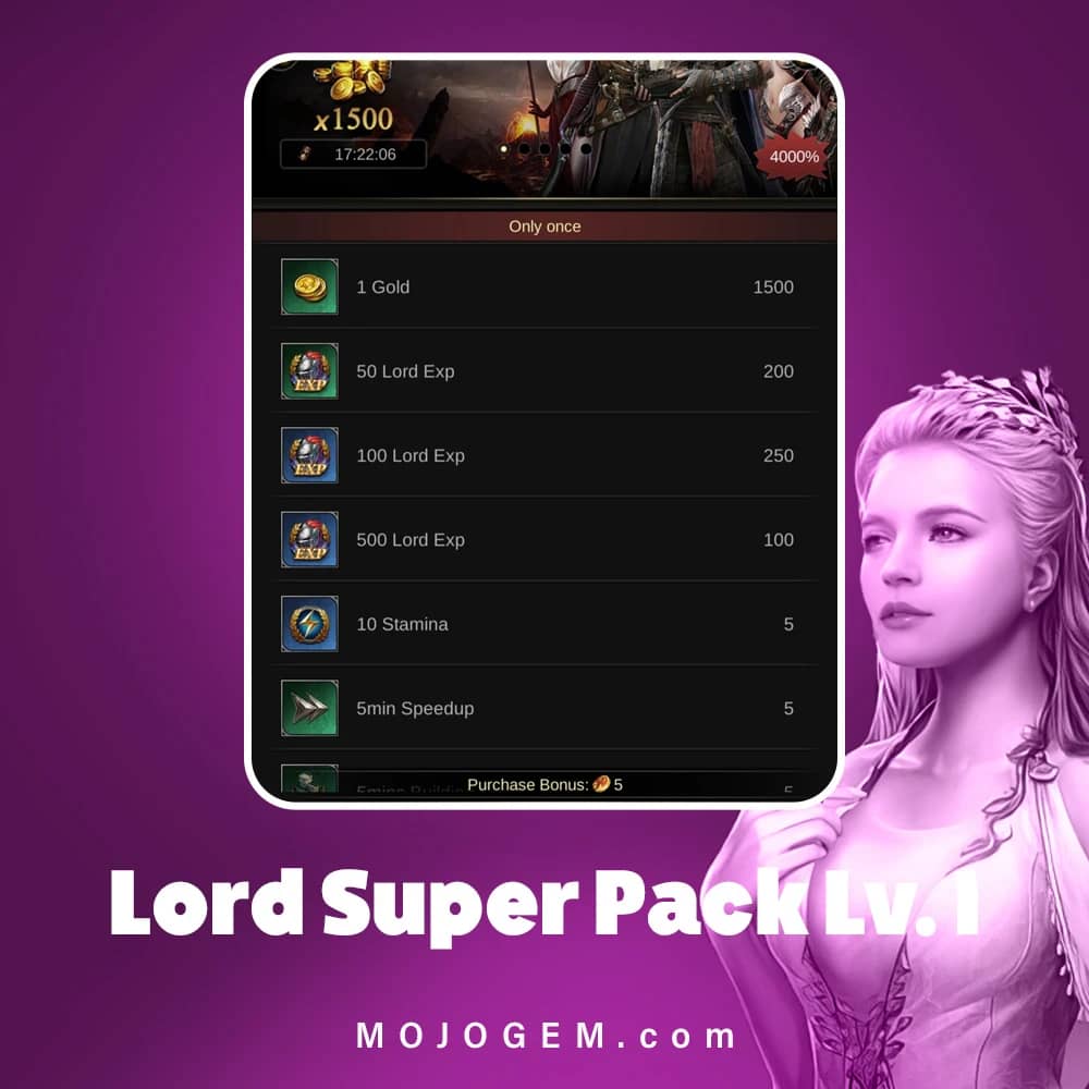 آفر Lord Super Pack Lv. 1 کلش اف امپایرز