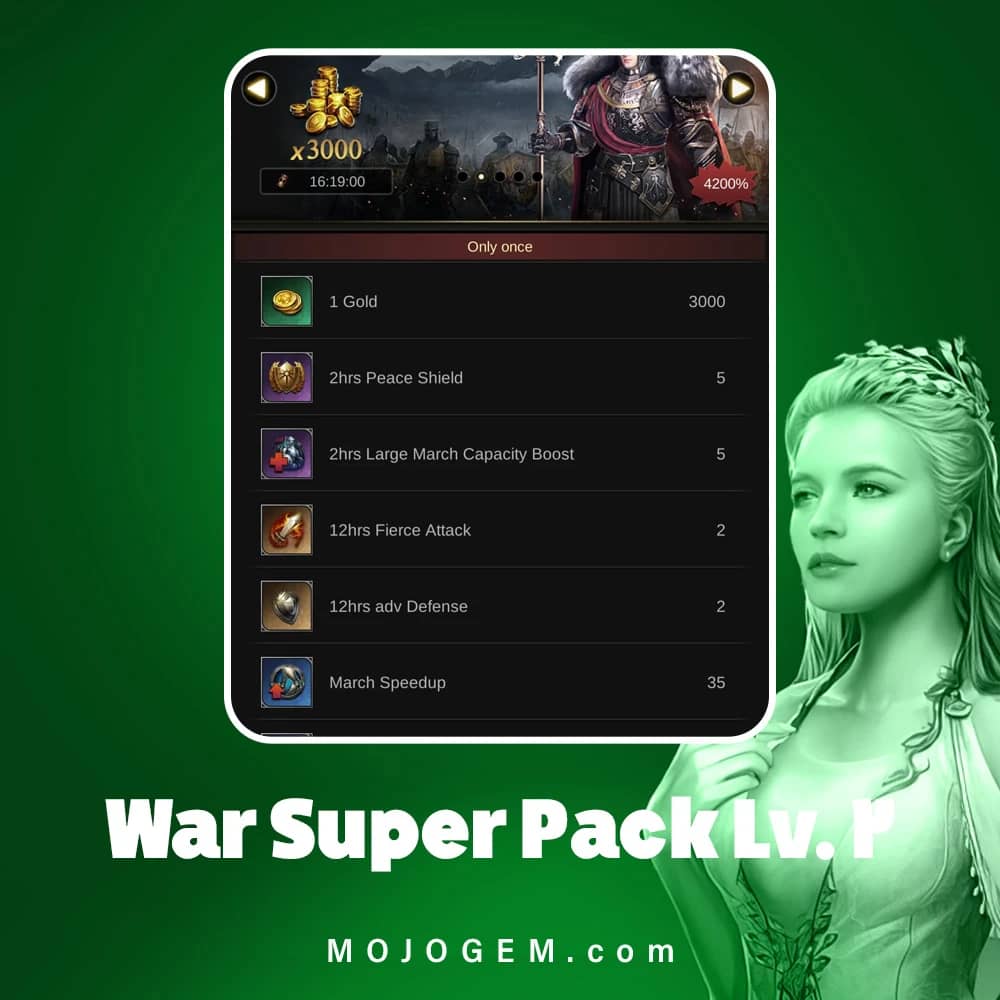 آفر War Super Pack Lv. 2 کلش اف امپایرز