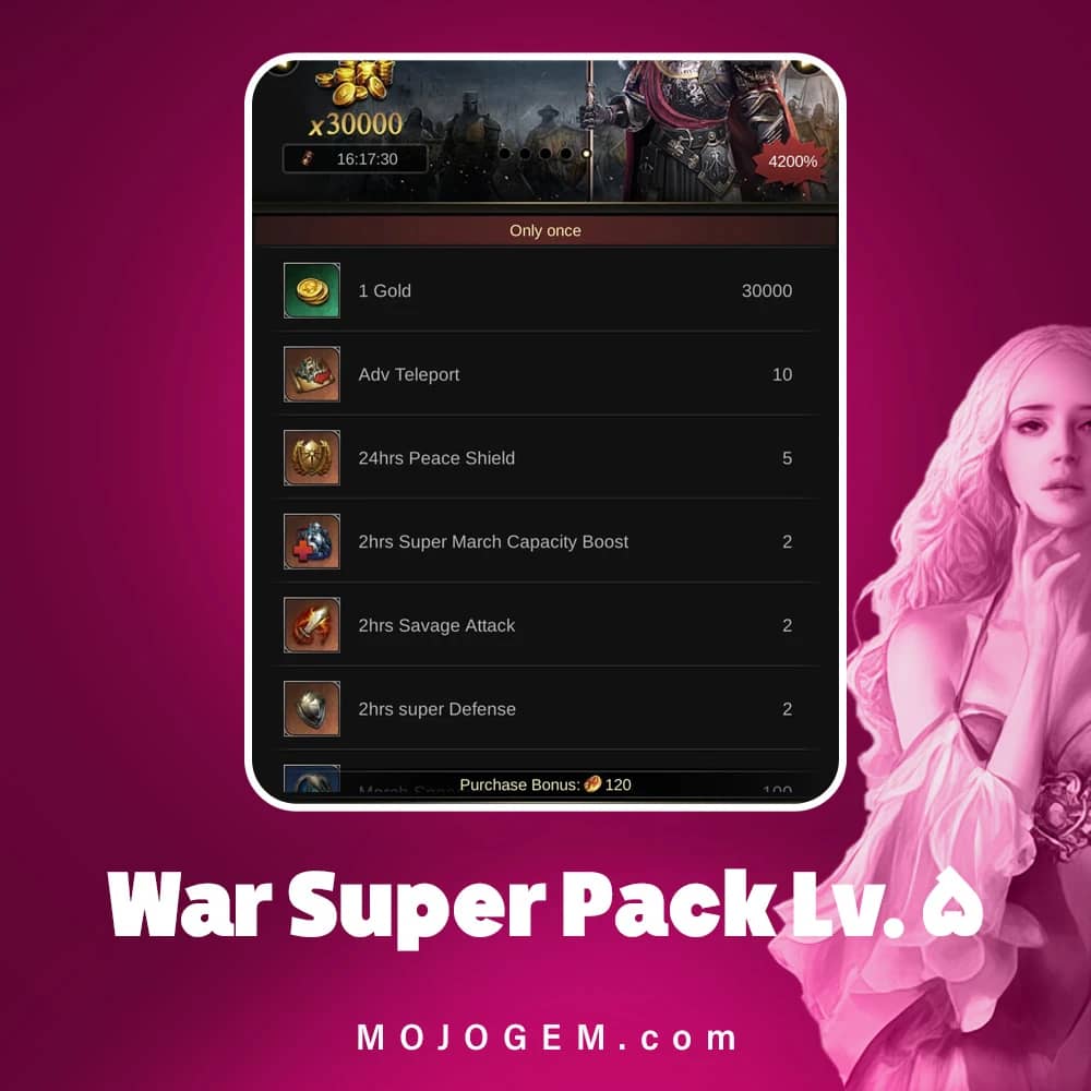 آفر War Super Pack Lv. 5 کلش اف امپایرز
