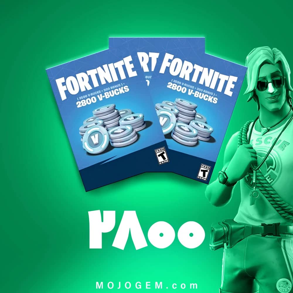 گیفت کارت ۲۸۰۰ ویباکس (V-BUCKs) فورتنایت (Fortnite)
