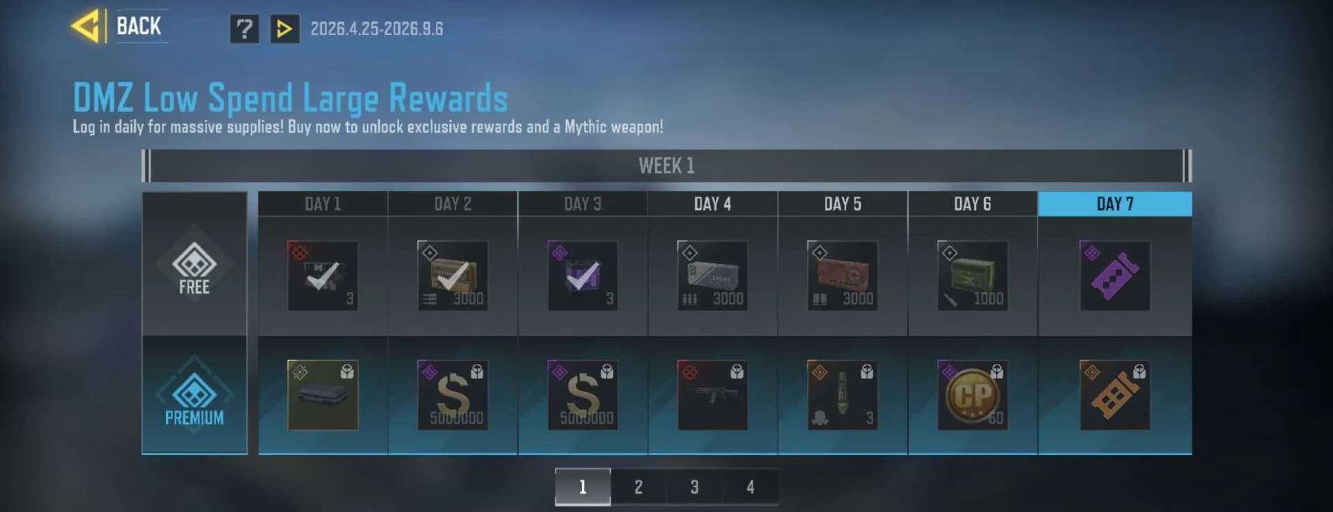 آفر DMZ Low Spend, Large Rewards کالاف دیوتی موبایل