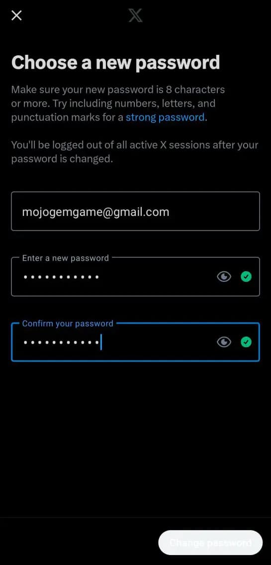 آموزش بازیابی رمز اکانت X