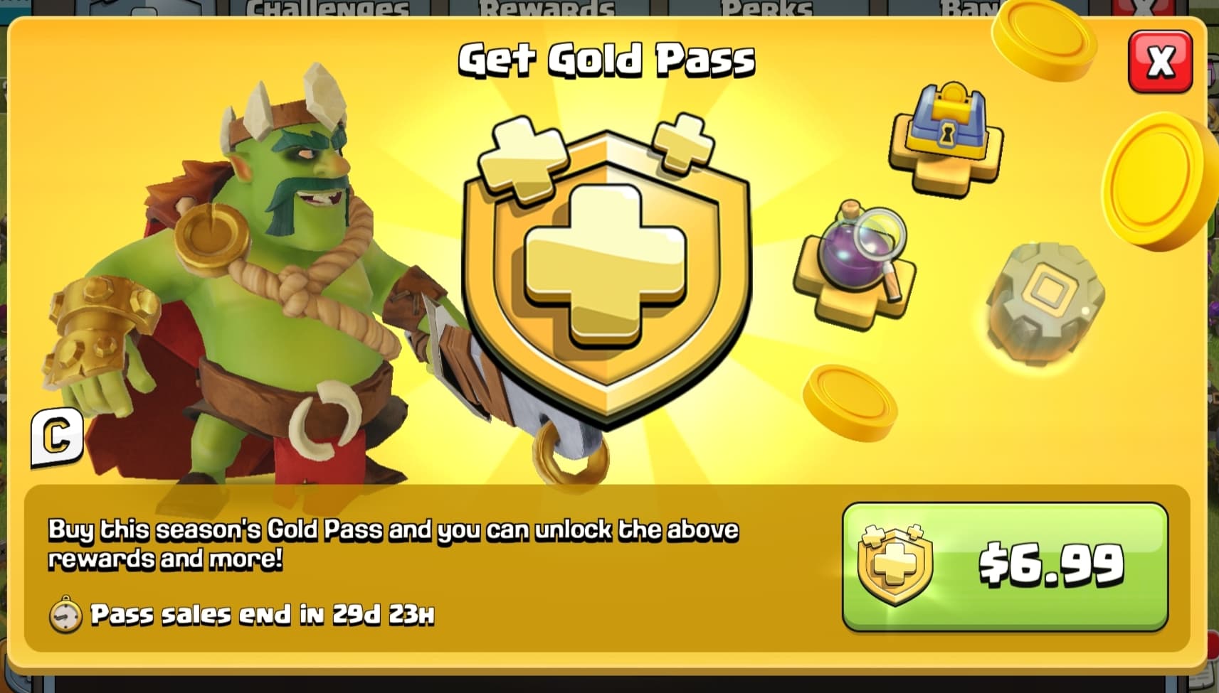 بلیط طلایی کلش آف کلنز