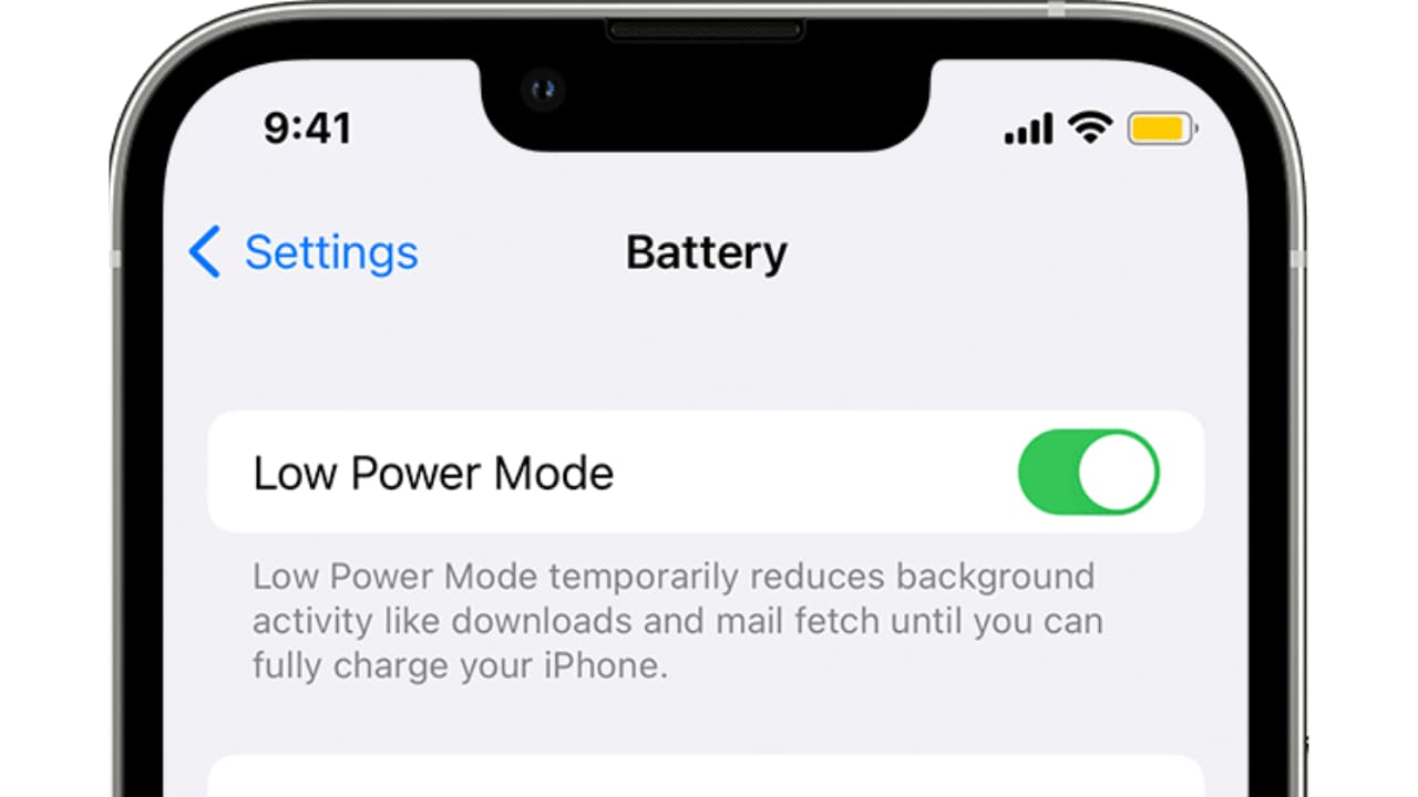 فعال کردن Low Power Mode آیفون