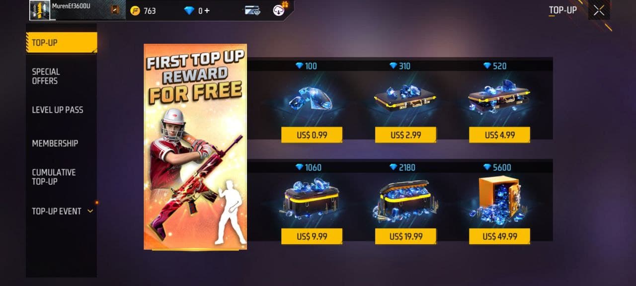 جم فری فایر چند تومان است؟