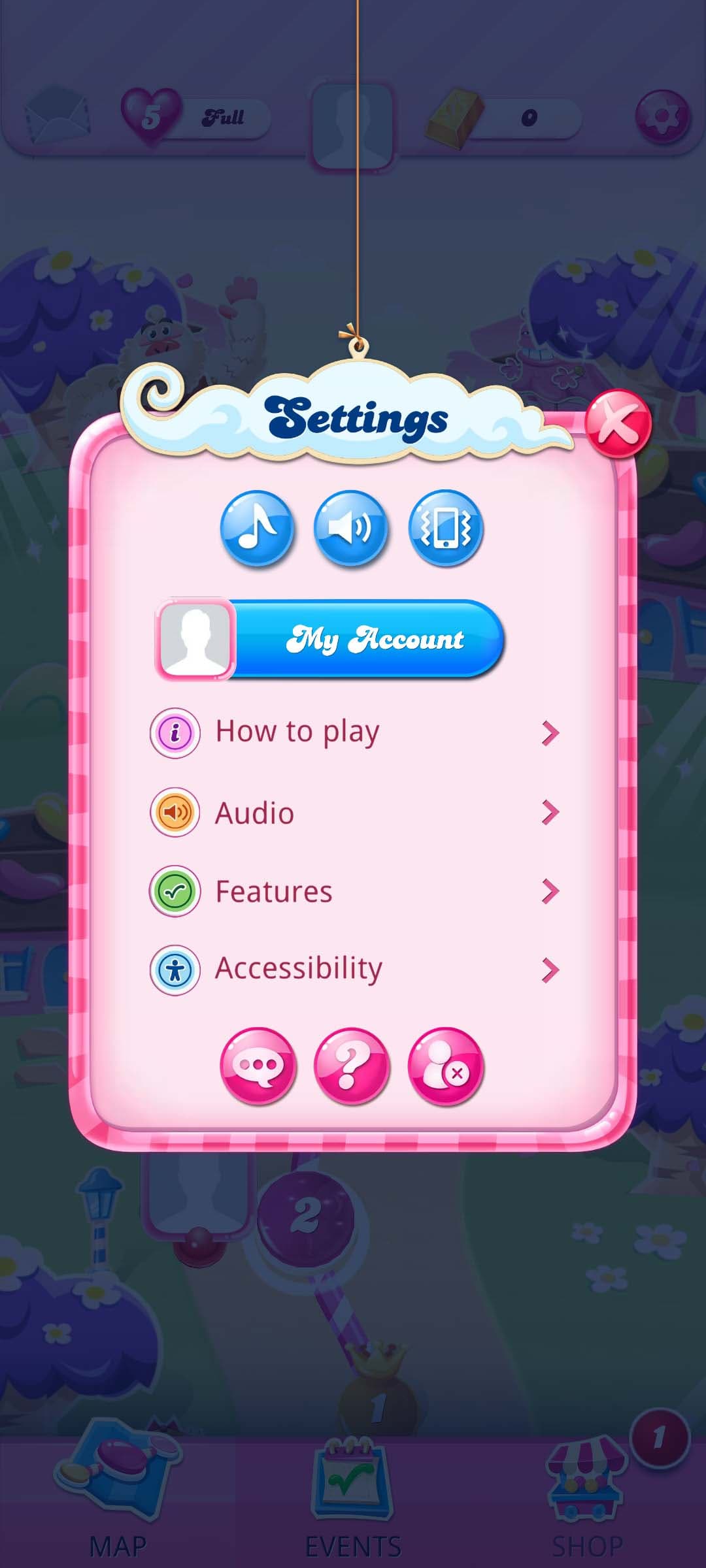 اتصال اکانت فیس بوک به اکانت بازی کندی کراش