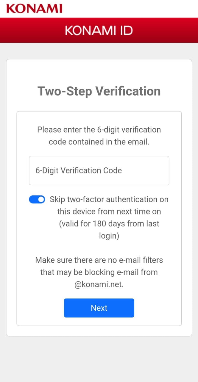 وارد کردن کد امنیتی ۶ رقمی