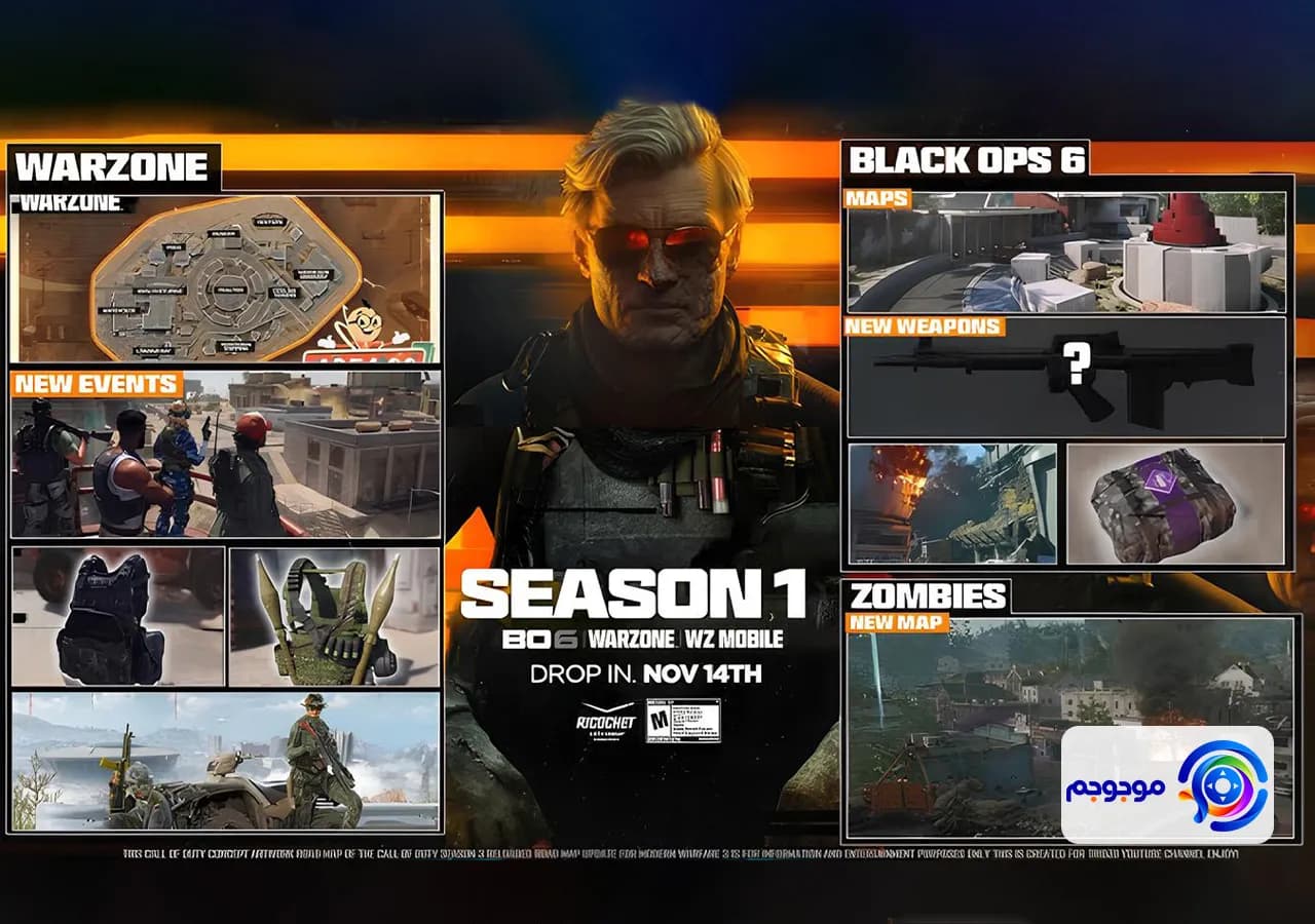 کال آف دیوتی بلک آپس ۶ و نقشه راه فصل اول وارزون