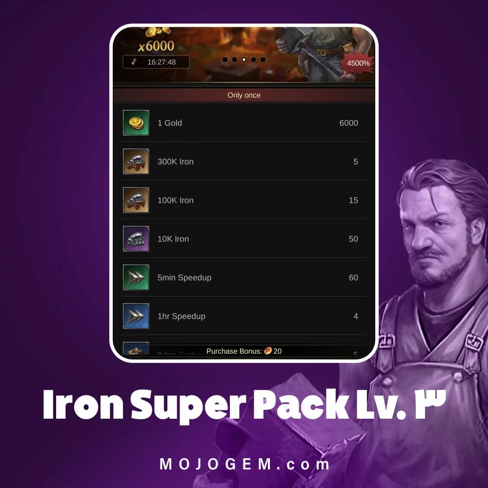 آفر Iron Super Pack Lv. 3 کلش اف امپایرز