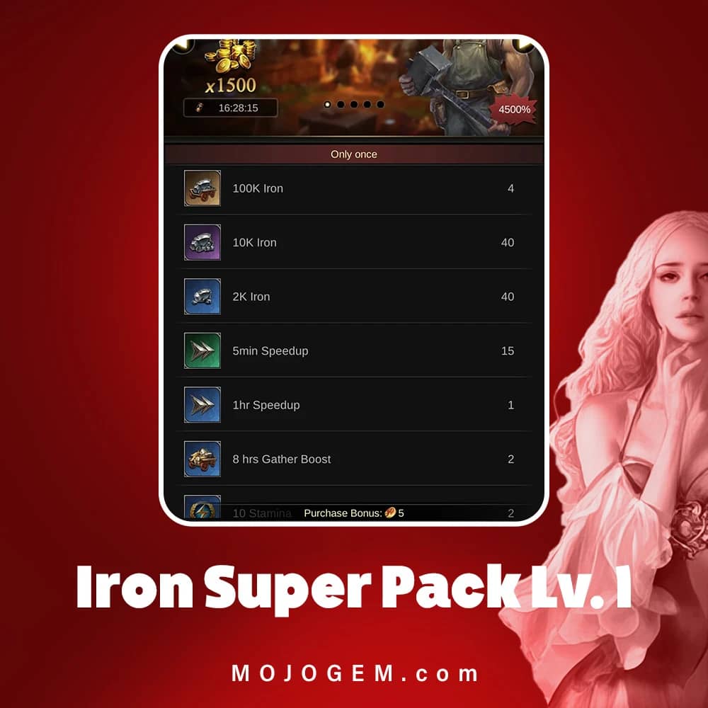 آفر Iron Super Pack Lv. 1 کلش اف امپایرز