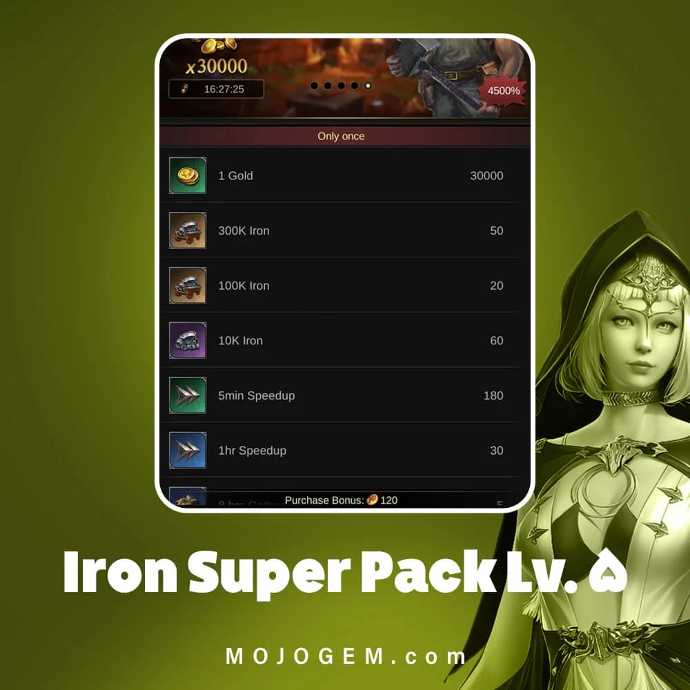 آفر Iron Super Pack Lv. 5 کلش اف امپایرز