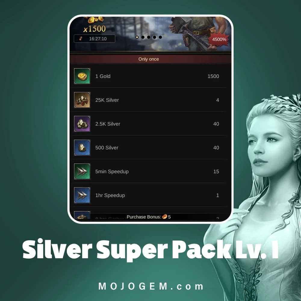 آفر Silver Super Pack Lv. 1 کلش اف امپایرز