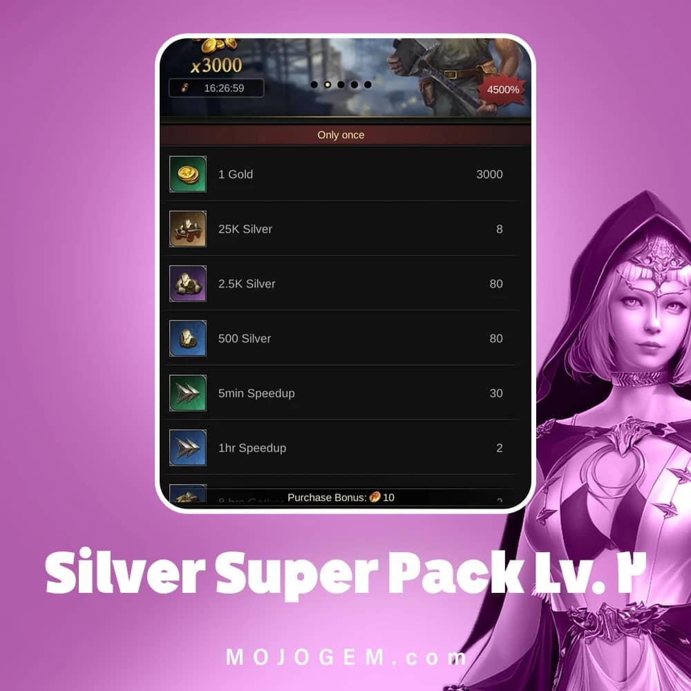 آفر Silver super Pack Lv. 2 کلش اف امپایرز