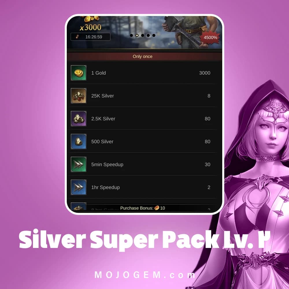 آفر Silver super Pack Lv. 2 کلش اف امپایرز