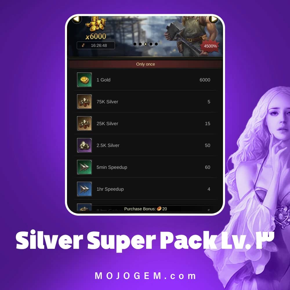 آفر Silver Super Pack Lv. 3 کلش اف امپایرز
