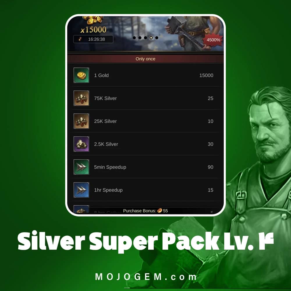آفر Silver Super Pack Lv. 4 کلش اف امپایرز