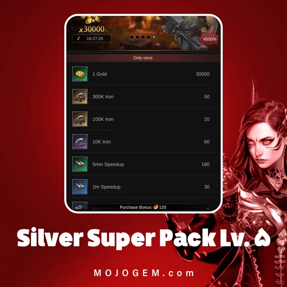 آفر Silver Super Pack Lv. 5 کلش اف امپایرز