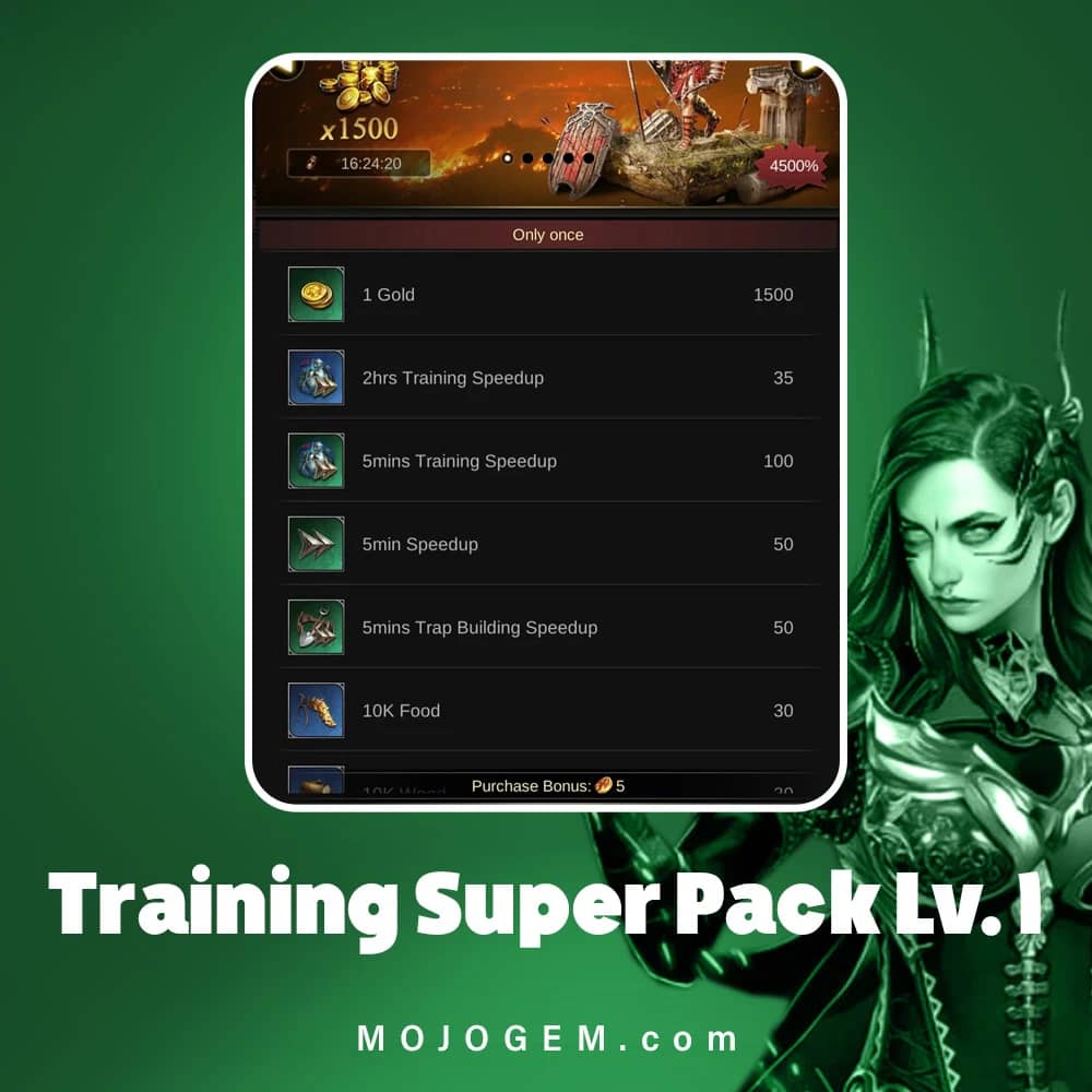 آفر Training Super Pack Lv. 1 کلش اف امپایرز