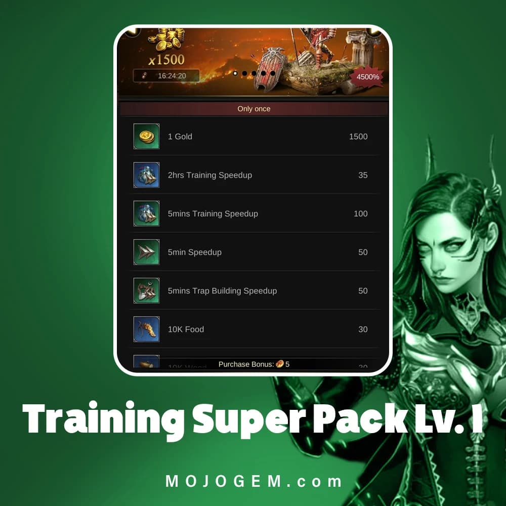 آفر Training Super Pack Lv. 1 کلش اف امپایرز