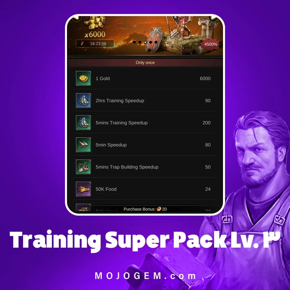 آفر Training Super Pack Lv. 3 کلش اف امپایرز