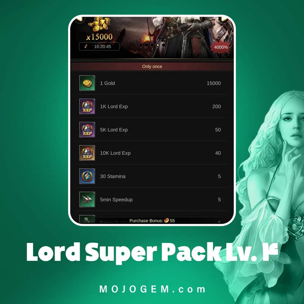 آفر Lord Super Pack Lv. 4 کلش اف امپایرز