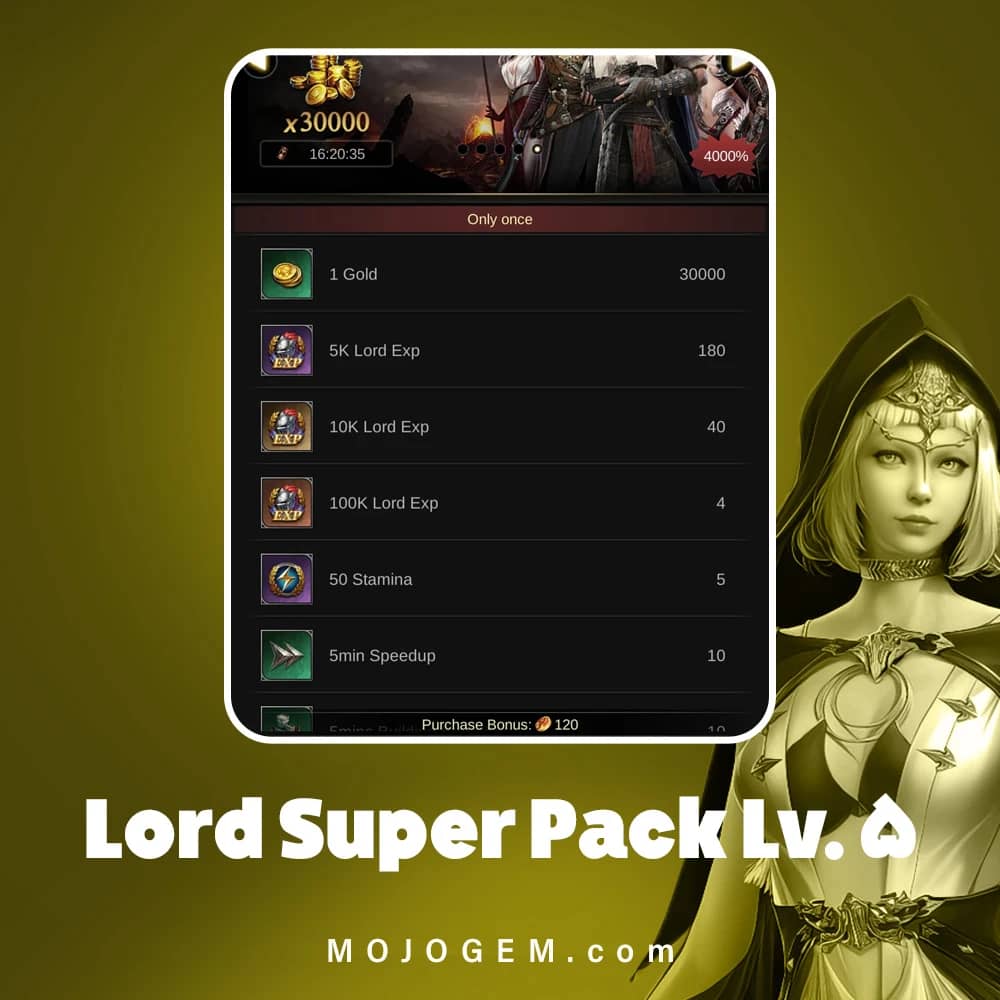 آفر Lord Super Pack Lv. 5 کلش اف امپایرز
