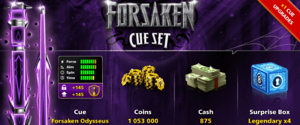 آفر 19.99 دلاری FORSAKEN Cue Set ایت بال پول