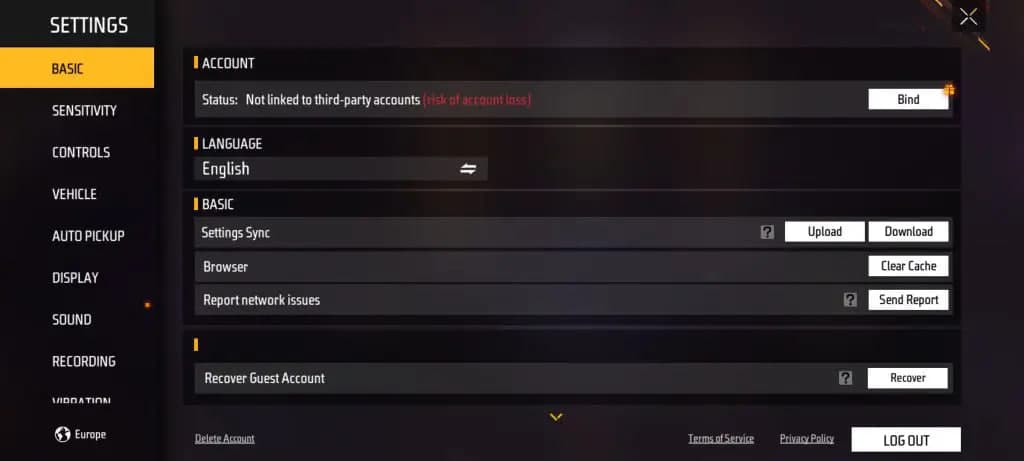آموزش اتصال اکانت فری فایر به وی کی