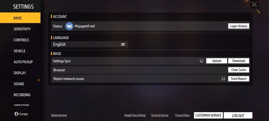 آموزش اتصال اکانت فری فایر به وی کی
