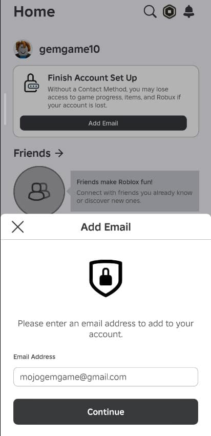 آموزش فعال سازی تایید دو مرحلهای اکانت روبلاکس