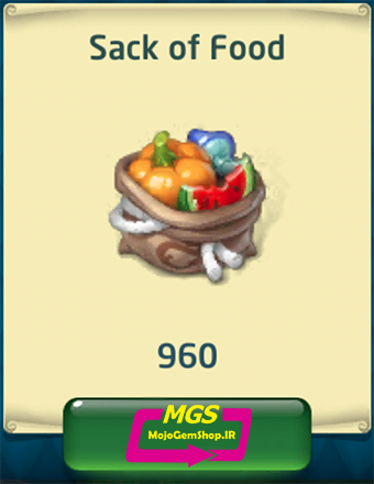 بسته ۹۶۰ غذا Dragon World