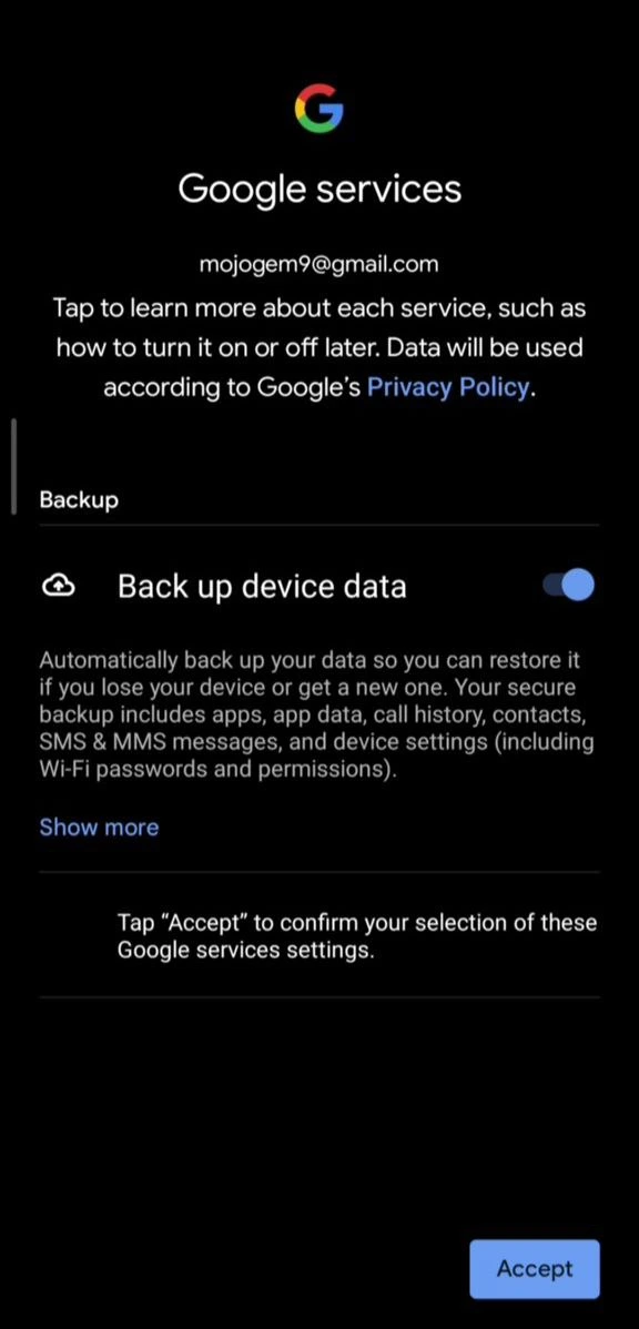 بازیابی رمز جیمیل
