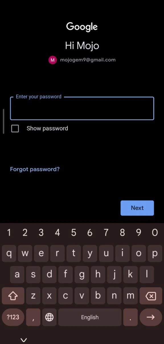 بازیابی رمز جیمیل