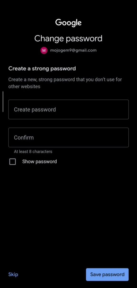 بازیابی رمز جیمیل