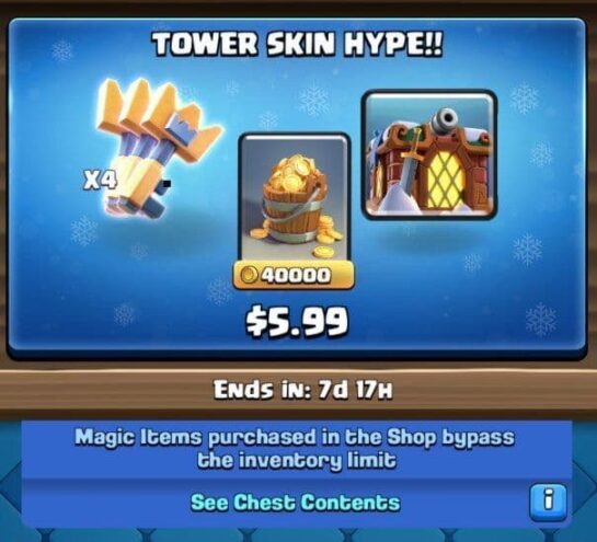 ایونت 5.99 دلاری Tower Skin Hype بازی کلش رویال